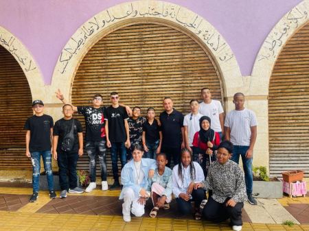 طلاب ذوي اعاقات بصرية من رهط يشاركون بالمخيم السنوي القطري في نهر الأردن